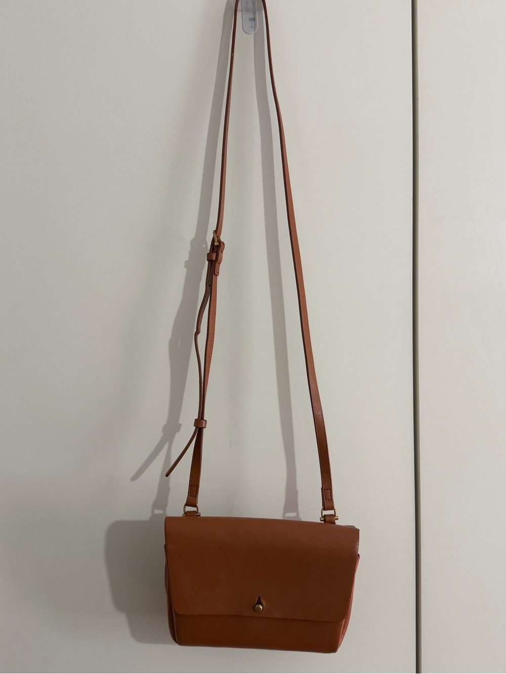 AUXILIARY Mini/ micro  Dalen Tan/ cognac leather crossbody bag